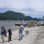 Exploring the lower Columbia can be fun.   The sand is a great attraction.